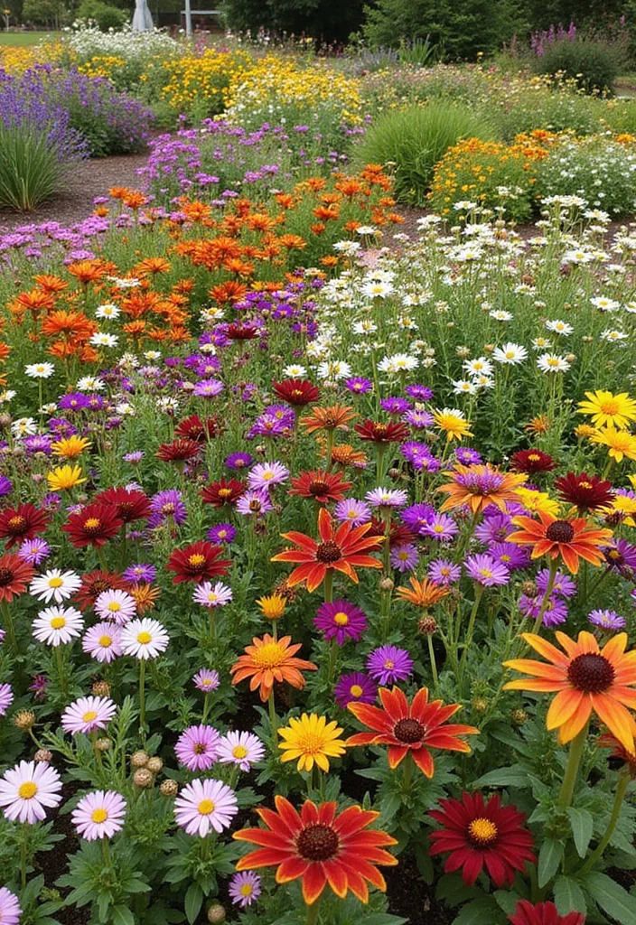 12 Flower Garden Bed Ideas That Beginners Can Design Easily 45 12 Flower Garden Bed Ideas That Beginners Can Design Easily - 5. Colorful Perennial Patches
