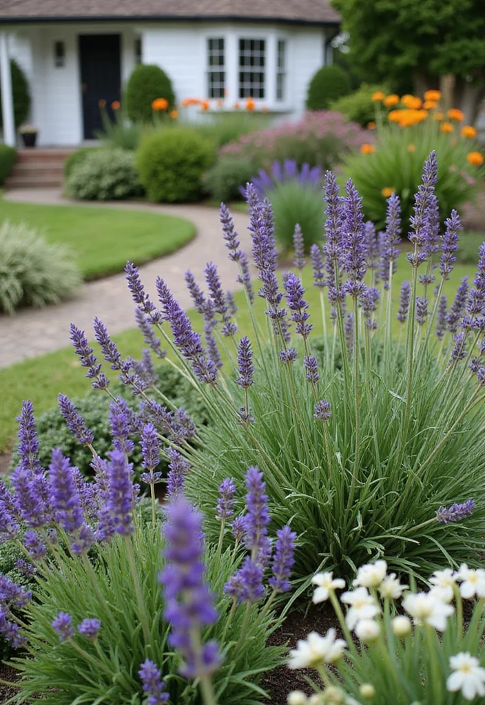 12 Front Lawn Flower Bed Ideas That Add Instant Charm 89 12 Front Lawn Flower Bed Ideas That Add Instant Charm - 9. Aromatic Additions