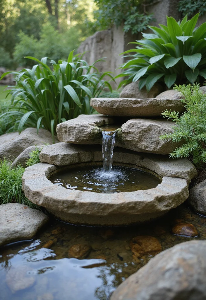 12 Front Yard Rock Landscaping Ideas With Simple Upkeep 111 12 Front Yard Rock Landscaping Ideas With Simple Upkeep - 11. Stone Water Features