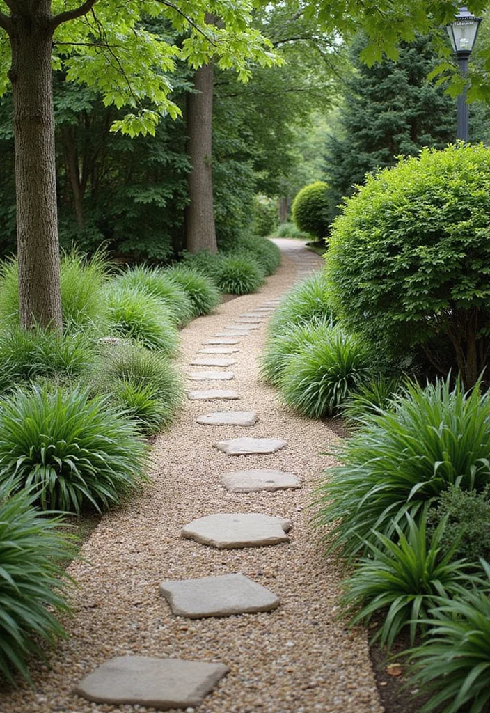 12 Front Yard Rock Landscaping Ideas With Simple Upkeep 34 12 Front Yard Rock Landscaping Ideas With Simple Upkeep - 4. Pebble Pathways