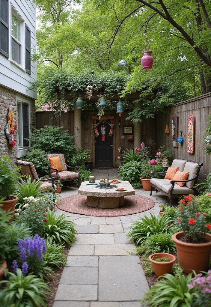 12 Landscape Ideas for Big Backyard Spaces With Practical Style 111 12 Landscape Ideas for Big Backyard Spaces With Practical Style - 11. Outdoor Art and Decor