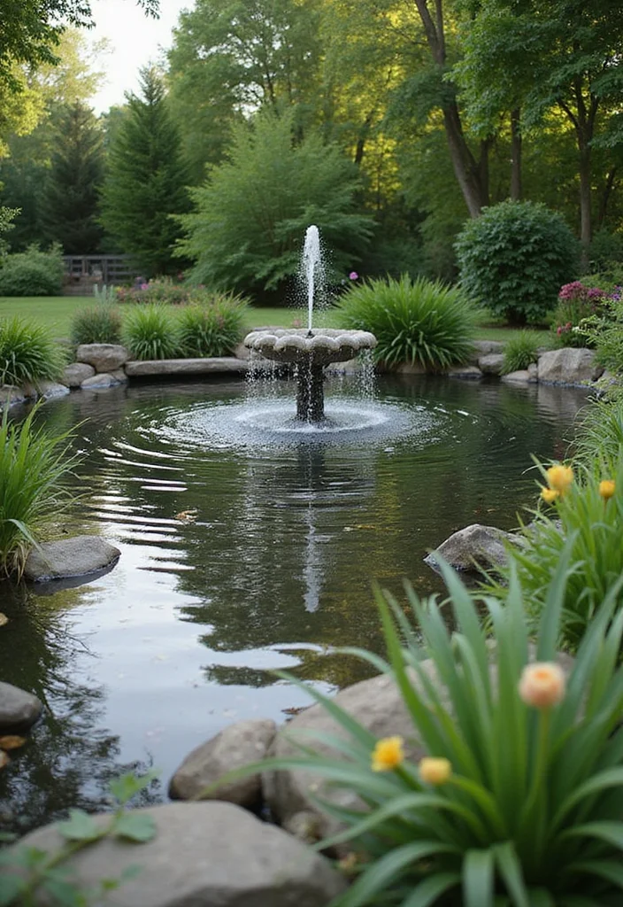 12 Landscape Ideas for Big Backyard Spaces With Practical Style 34 12 Landscape Ideas for Big Backyard Spaces With Practical Style - 4. Water Features for Relaxation