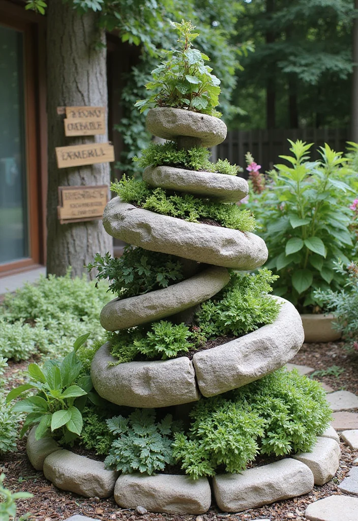 12 Landscaping Ideas Farmhouse Style for a Warm Welcoming Look 34 12 Landscaping Ideas Farmhouse Style for a Warm Welcoming Look - 4. Herb Spiral