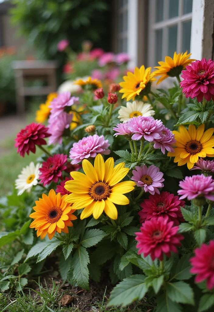 12 Landscaping Ideas Farmhouse Style for a Warm Welcoming Look 56 12 Landscaping Ideas Farmhouse Style for a Warm Welcoming Look - 6. Seasonal Flower Displays