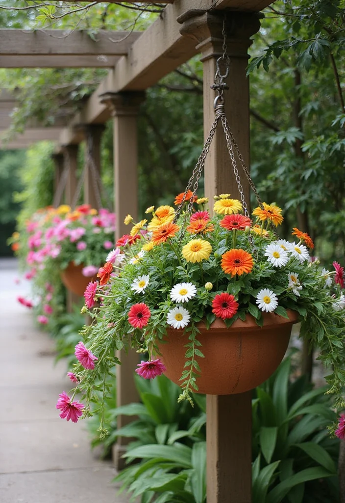 12 Large Outdoor Planter Ideas That Make a Bold Statement - 10. Hanging Large Planters