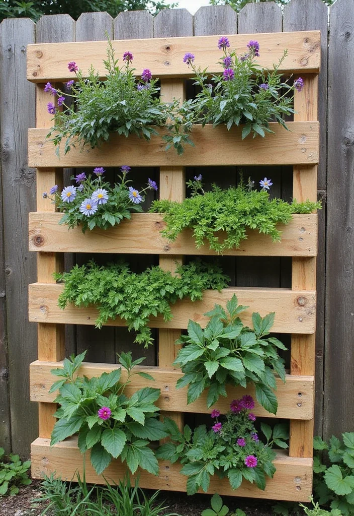 12 Large Outdoor Planter Ideas That Make a Bold Statement - 4. Upcycled Pallet Planters