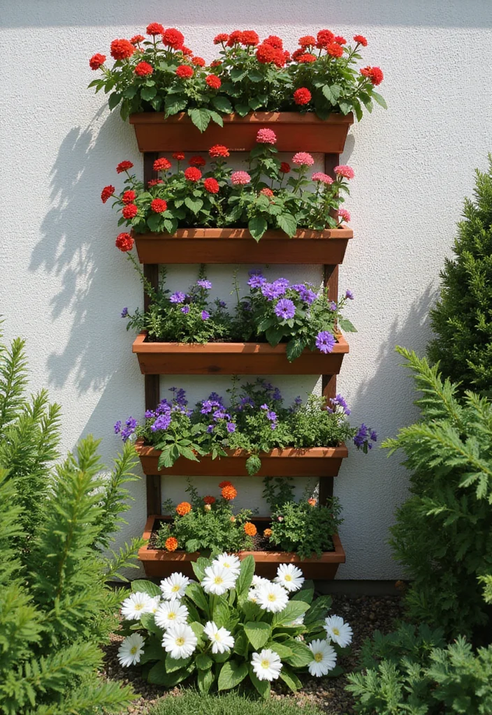 12 Raised Bed Flower Garden Ideas for Easier Planting 1 12 Raised Bed Flower Garden Ideas for Easier Planting - 1. Vertical Raised Bed for Small Spaces