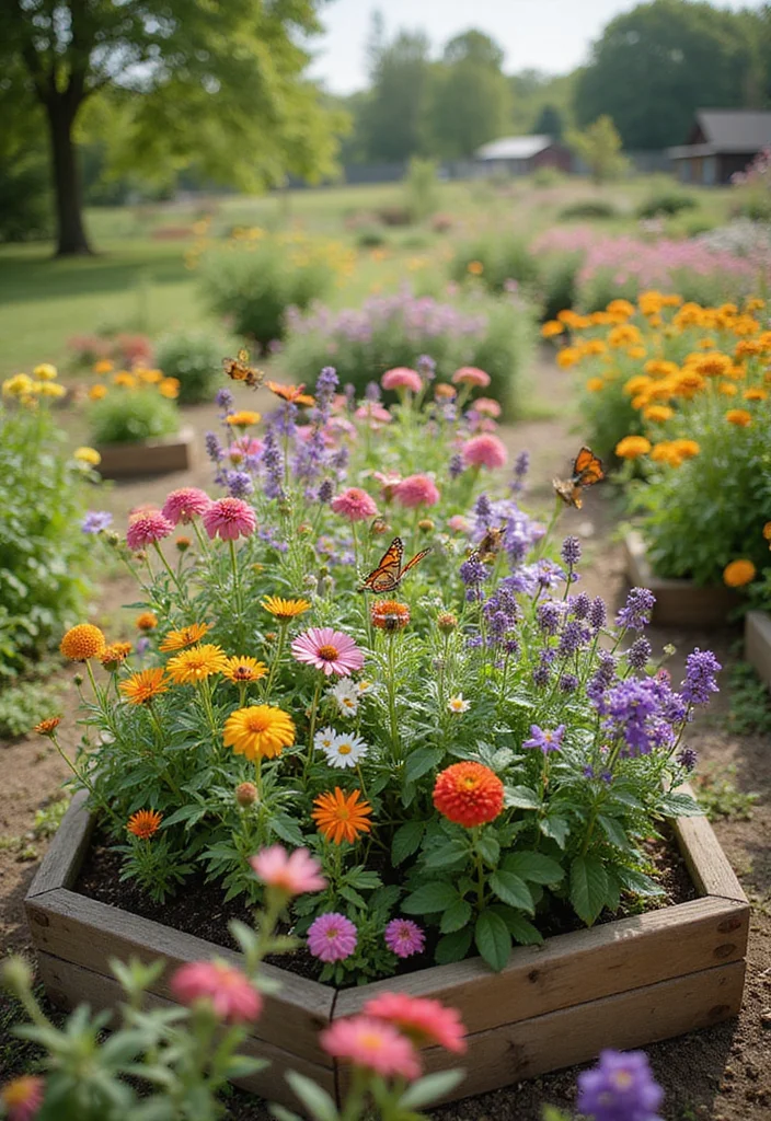 12 Raised Bed Flower Garden Ideas for Easier Planting 89 12 Raised Bed Flower Garden Ideas for Easier Planting - 9. Wildlife-Friendly Flower Beds