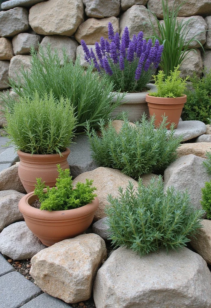 12 Rock Flower Bed Ideas for Texture and Low Care Beauty 100 12 Rock Flower Bed Ideas for Texture and Low Care Beauty - 10. Mediterranean Rock Garden