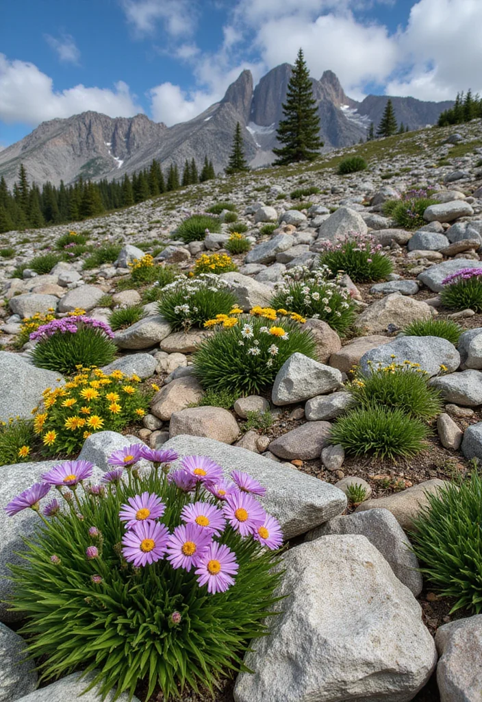 12 Rock Flower Bed Ideas for Texture and Low Care Beauty 67 12 Rock Flower Bed Ideas for Texture and Low Care Beauty - 7. Alpine Rock Gardens