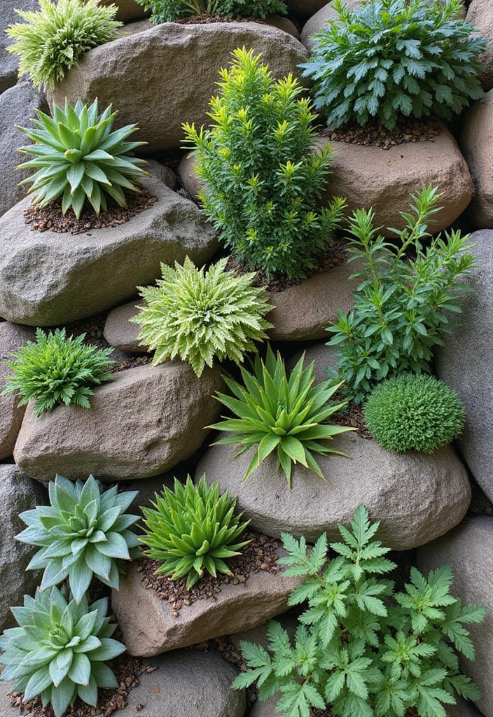 12 Rock Landscaping Ideas That Add Texture and Low Maintenance Charm - 6. Vertical Rock Gardens