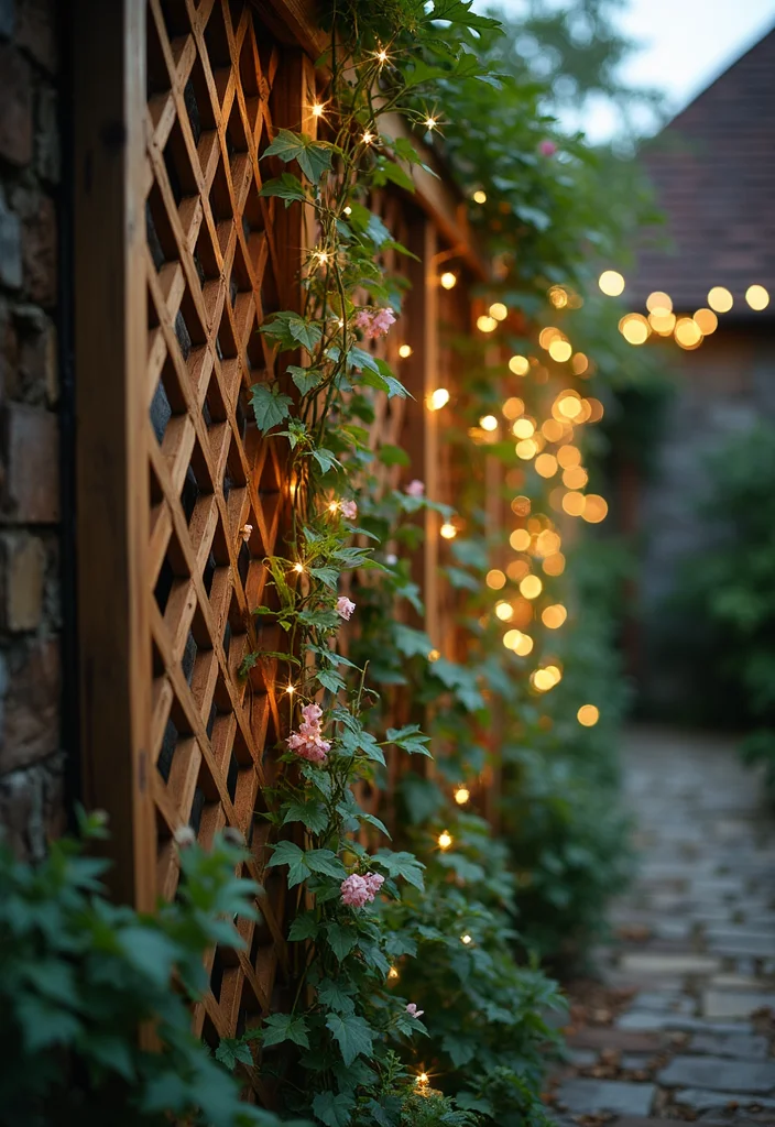 12 Side Yard Landscaping Ideas That Maximize Narrow Spaces 12 12 Side Yard Landscaping Ideas That Maximize Narrow Spaces - 2. Lattice and Climbing Plants