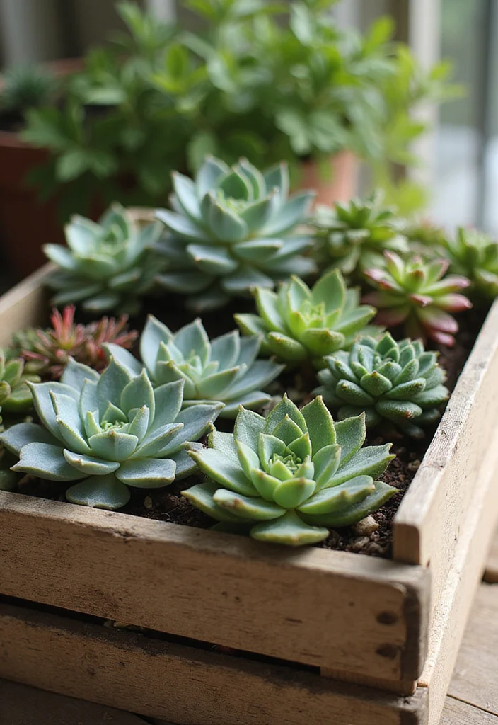 12 Unique Succulent Planter Ideas for Creative Displays 23 12 Unique Succulent Planter Ideas for Creative Displays - 3. Wooden Crates