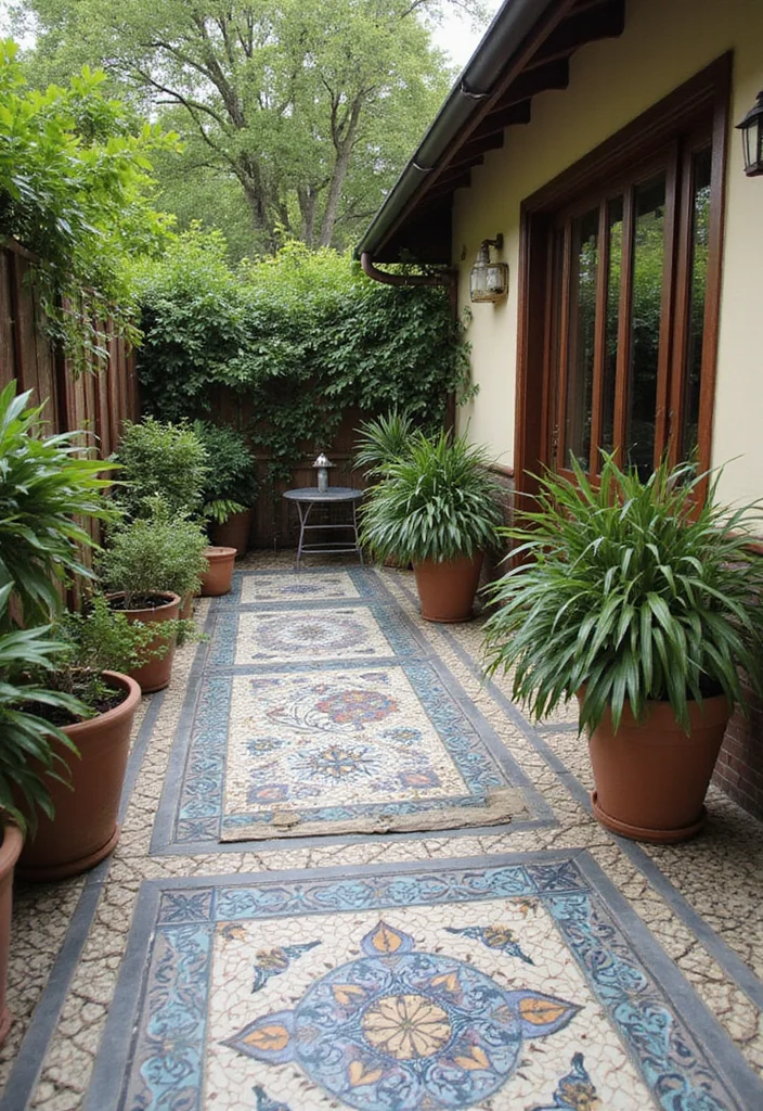 14 Back Yard Patio Ideas for Relaxed Daily Enjoyment 89 14 Back Yard Patio Ideas for Relaxed Daily Enjoyment - 9. Patterned Patio Tiles