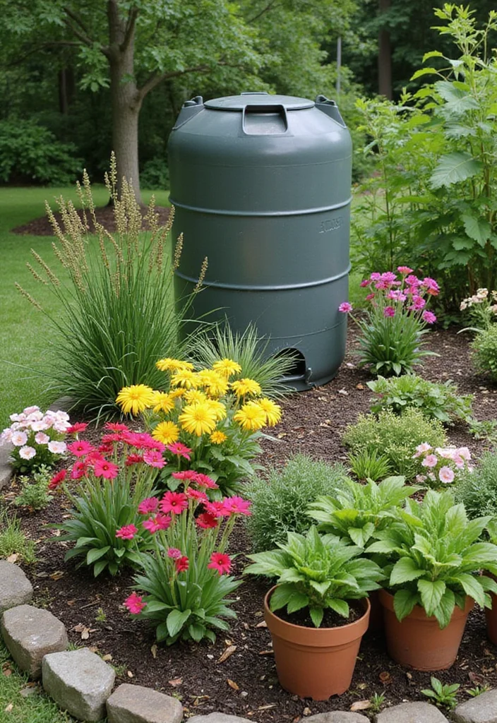 14 Flower Bed Ideas in Front of House to Refresh Curb Appeal - 10. Eco-Friendly Flower Beds