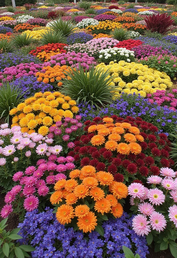 14 Flower Bed Ideas in Front of House to Refresh Curb Appeal - 3. Artistic Flower Arrangements