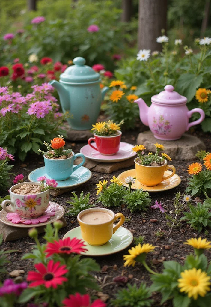 14 Flower Bed Ideas in Front of House to Refresh Curb Appeal - 9. Whimsical Flower Beds