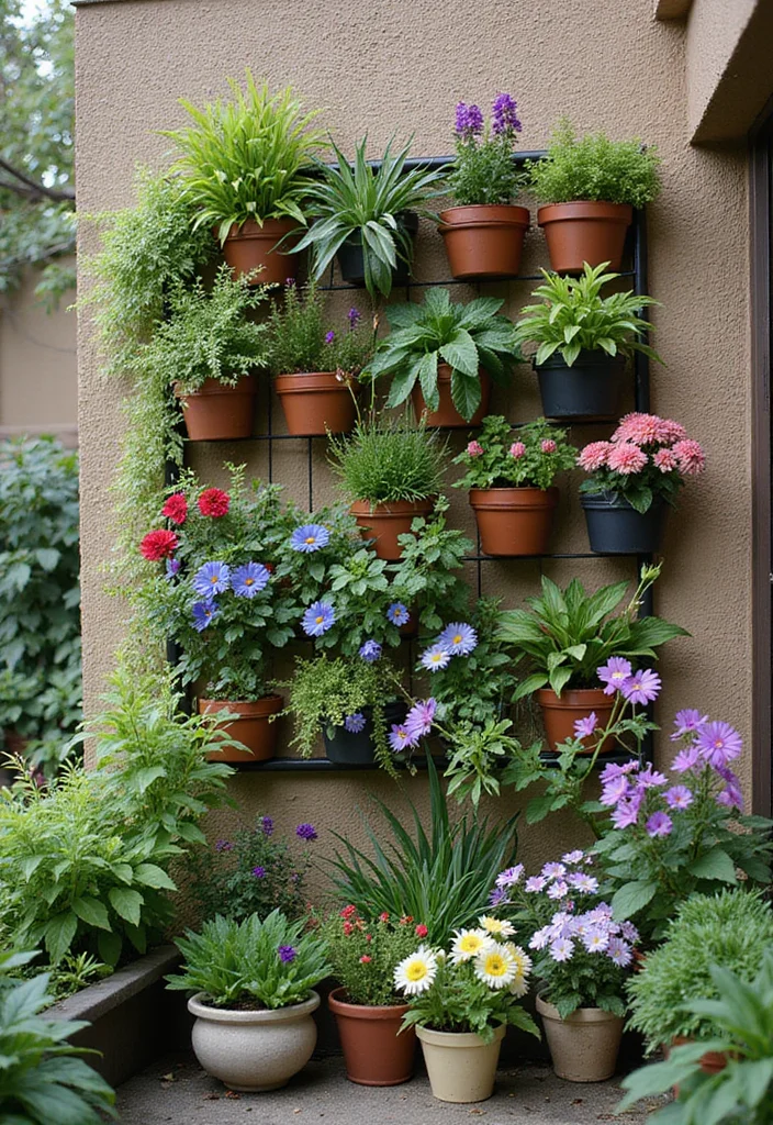 14 Flower Beds Landscaping Ideas for Colorful Garden Structure - 1. Vertical Gardens for Small Spaces