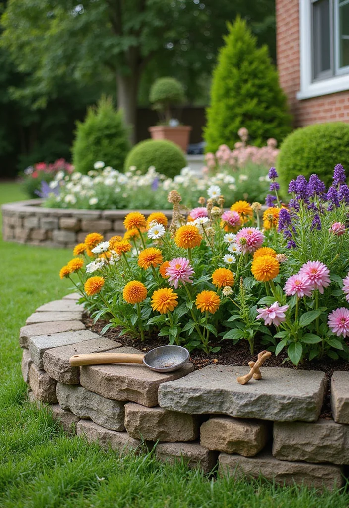 14 Flower Beds Landscaping Ideas for Colorful Garden Structure - 3. Raised Flower Beds
