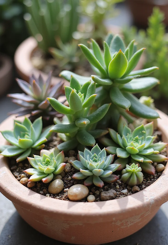 14 Flower Pot Arrangement Ideas for Balanced Seasonal Color 12 14 Flower Pot Arrangement Ideas for Balanced Seasonal Color - 2. Succulent Sensations: Drought-Resistant Combinations