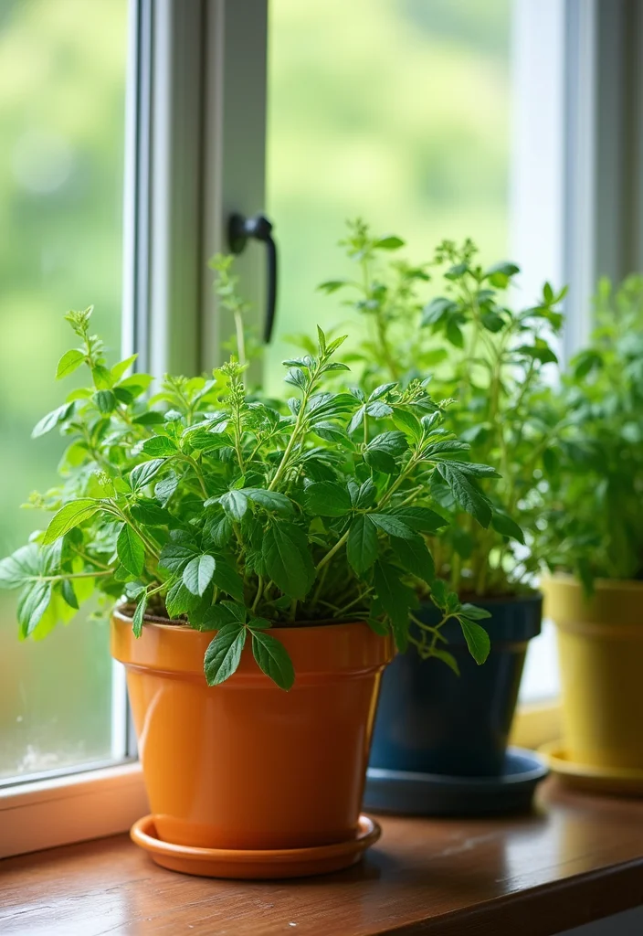 14 Flower Pot Arrangement Ideas for Balanced Seasonal Color 23 14 Flower Pot Arrangement Ideas for Balanced Seasonal Color - 3. Herbal Harmony: Kitchen Container Garden