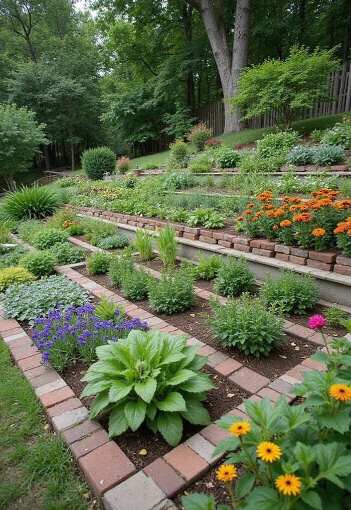 14 Landscape Ideas for Backyard Slope That Simplify Outdoor Living 1 14 Landscape Ideas for Backyard Slope That Simplify Outdoor Living - 1. Terraced Garden Beds