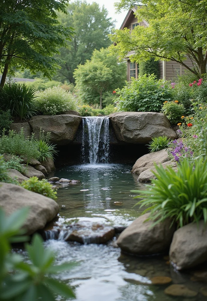 14 Landscape Ideas for Backyard Slope That Simplify Outdoor Living 56 14 Landscape Ideas for Backyard Slope That Simplify Outdoor Living - 6. Water Features for Serenity