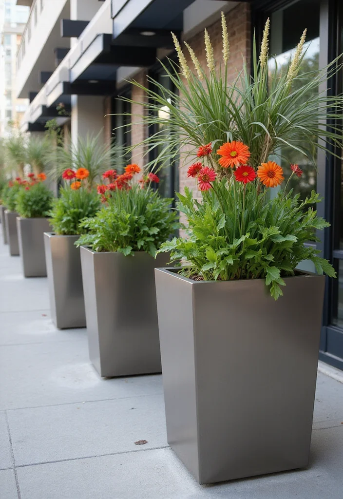 14 Planter Box Garden Ideas for Easy Home Growing 122 14 Planter Box Garden Ideas for Easy Home Growing - 12. Modern Metal Planters