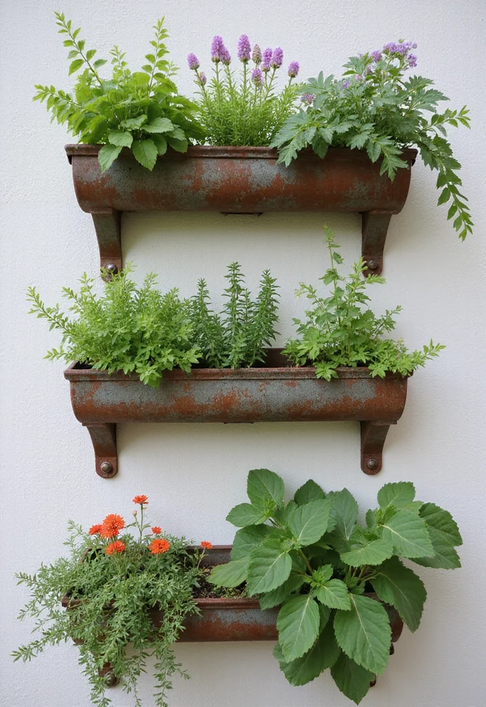 14 Planter Container Ideas That Elevate Your Outdoor Decor 45 14 Planter Container Ideas That Elevate Your Outdoor Decor - 5. Gutter Planters