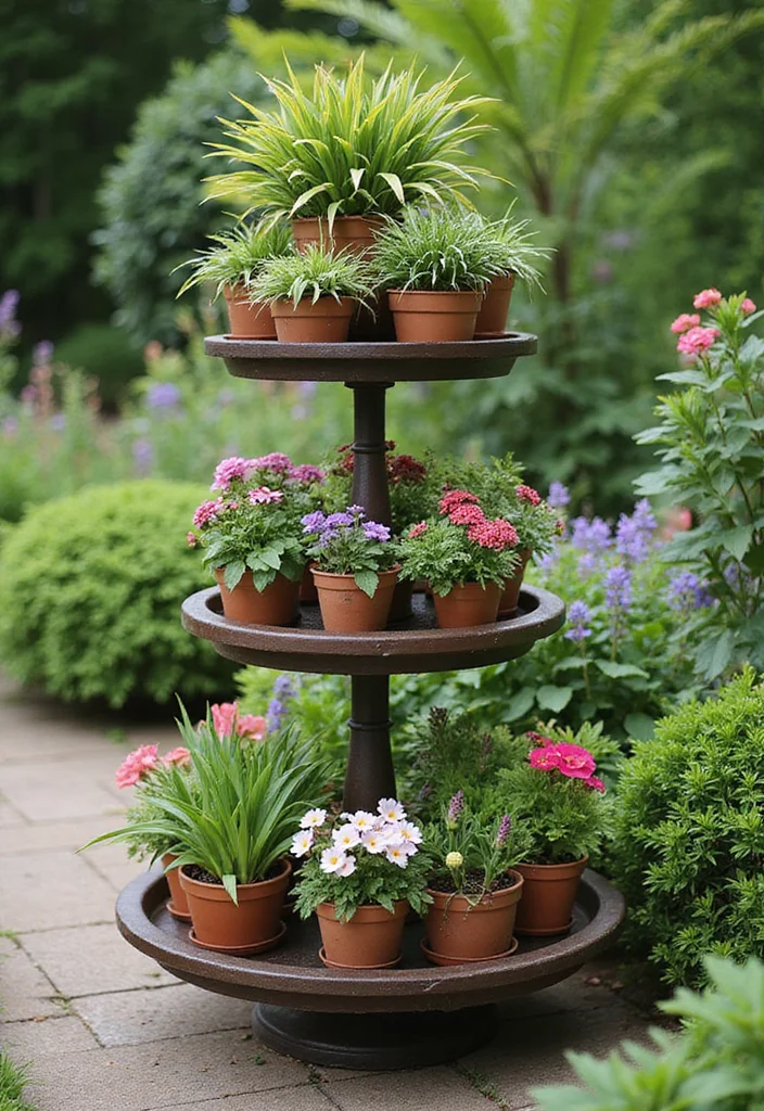 14 Planter Container Ideas That Elevate Your Outdoor Decor 67 14 Planter Container Ideas That Elevate Your Outdoor Decor - 7. Tiered Plant Stands