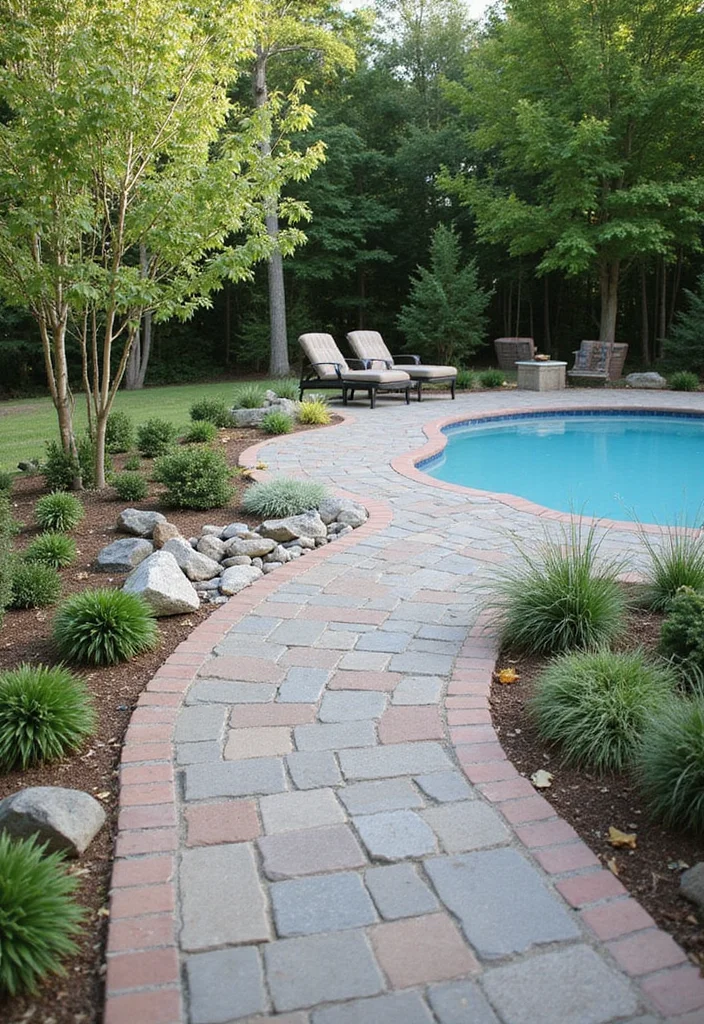 14 Pool Landscaping Ideas to Create a Relaxing Backyard Escape - 11. Eco-Friendly Hardscaping