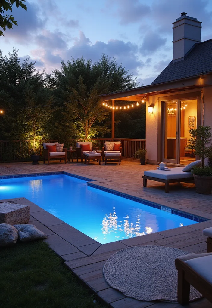 14 Pool Landscaping Ideas to Create a Relaxing Backyard Escape - 2. Cozy Poolside Decking