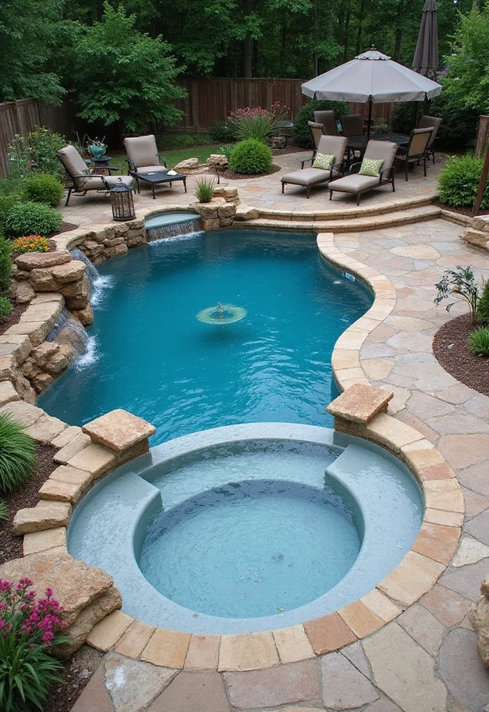 14 Pool Landscaping Ideas to Create a Relaxing Backyard Escape - 8. Multi-Level Pool Areas