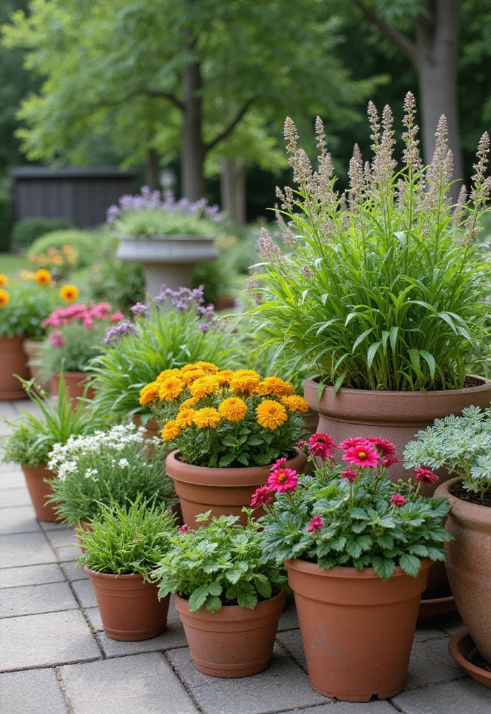 14 Yard Landscaping Ideas for a Cleaner Greener Outdoor Space 89 14 Yard Landscaping Ideas for a Cleaner Greener Outdoor Space - 9. Container Gardening