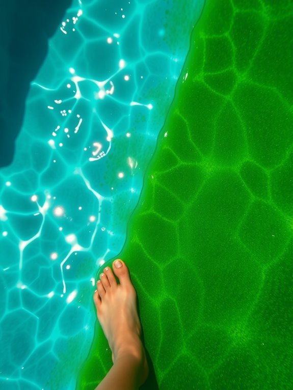 algae filled pool unsafe balanced chlorine