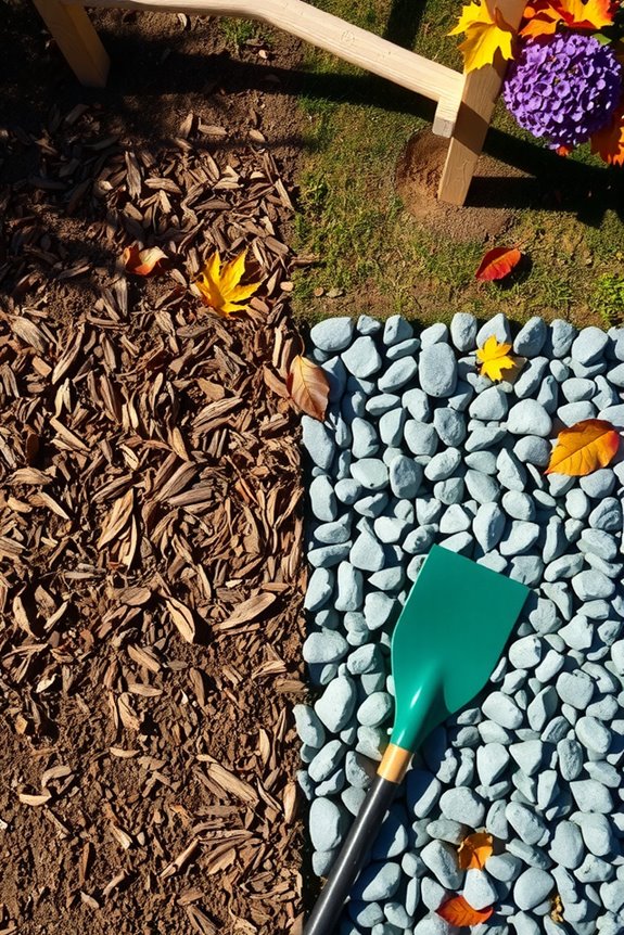 Mulch vs. Rock: 5 Things to Consider Before Choosing Your Landscaping → 5 Things to Consider Before Choosing Between Mulch and Rock for Better Landscaping 4 annual mulch vs rock upkeep comparison