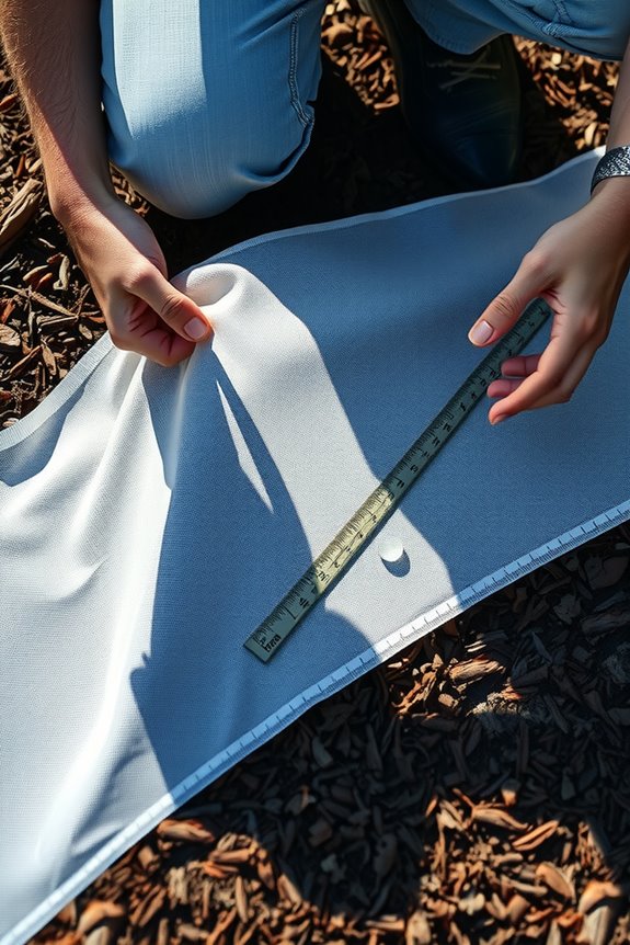 assess fabric installation and drainage