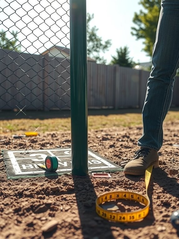 chain link fence post spacing guidelines