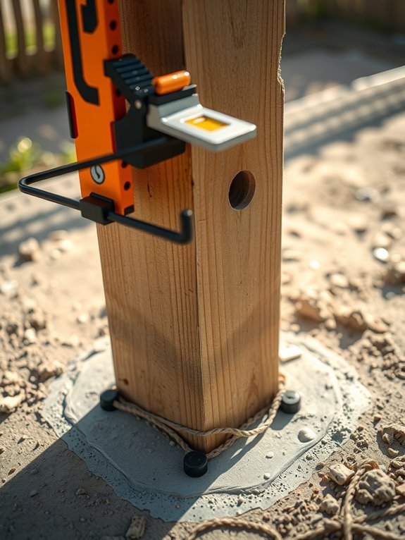How Deep Should Fence Posts Be for Step-by-Step Installation 9 check plumb during curing process