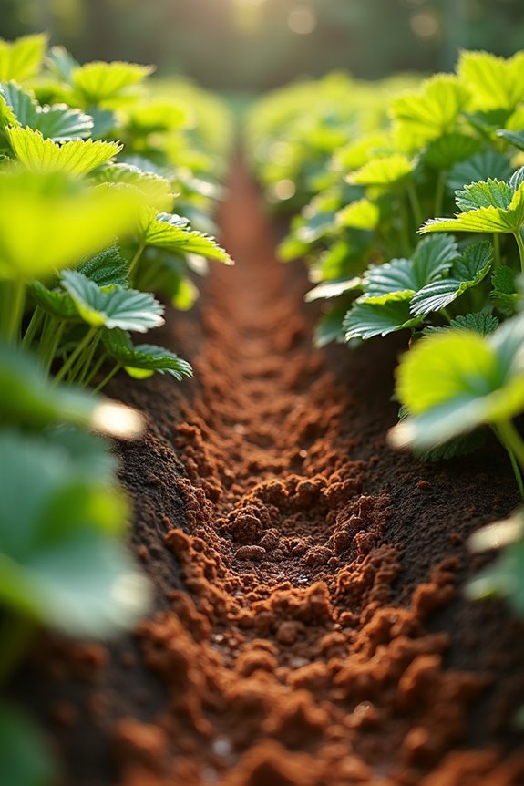 composted coffee grounds benefit strawberries