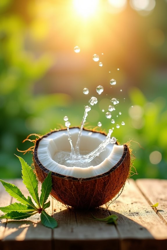 cytokinins in coconut water promote bushier growth