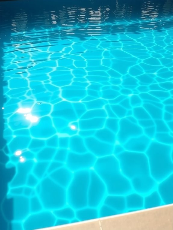 depth intensifies blue due to light absorption