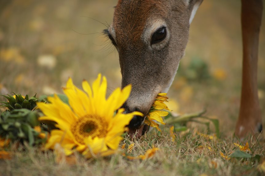 do deer eat sunflowers protection methods