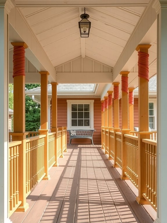 What Is a Farmers Porch and How to Identify One 3 farmers porch wooden beams rails elevation