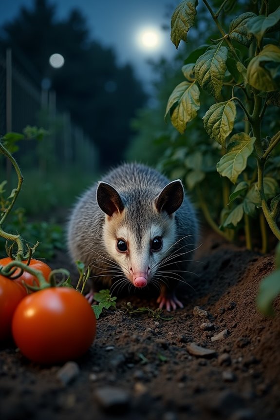 What Do Possums Eat on Your Tomato Plants at Night? 2 fence into soil to deter possums