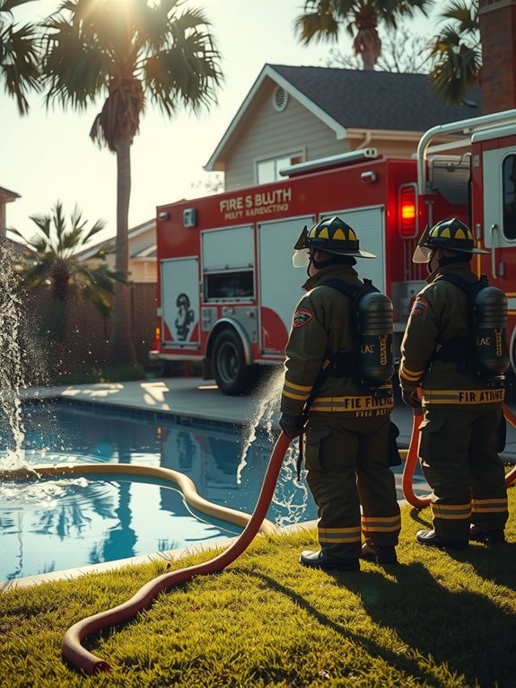 firefighting water harms pools