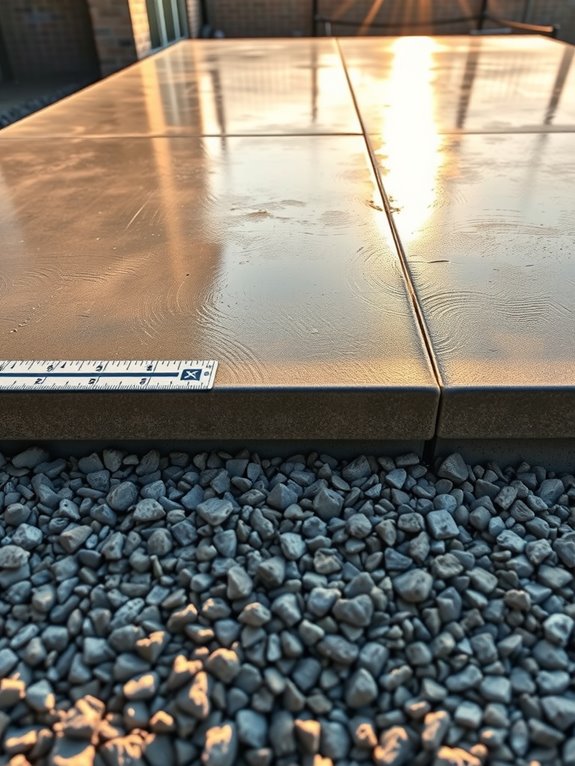 How Thick Should Patio Concrete Be 6 gravel base depth equals thickness