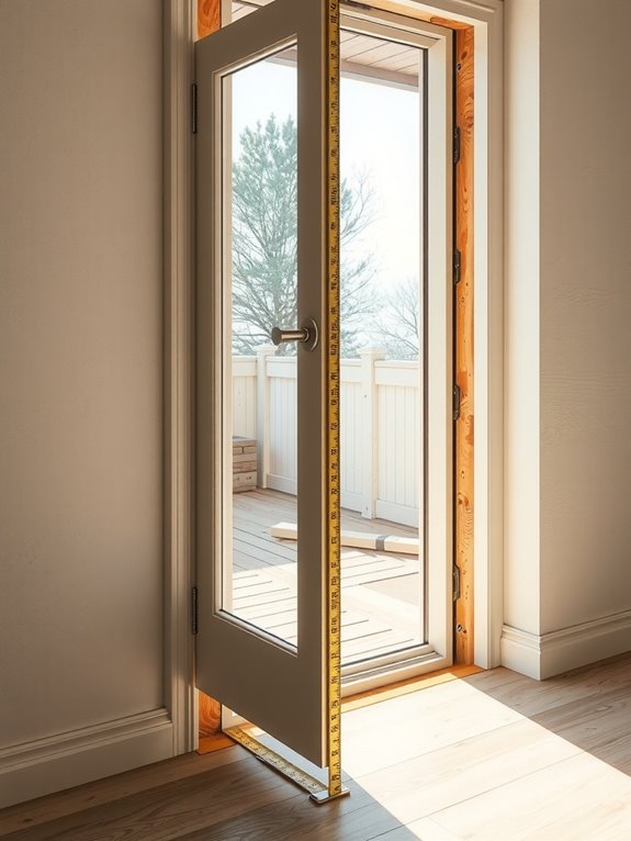 measuring patio door opening accurately