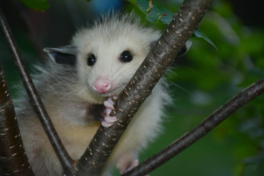 nighttime possums eating tomato plants leaves