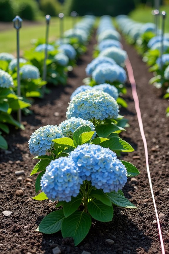 How Far Apart Should Hydrangeas Be Planted for Healthy Growth 5 string guided plant spacing plan